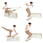 Banco de Pilates Kingsmith B2, Multifunción, 5 Niveles de Resistencia, 6 Posiciones, 150 kg,11 Accesorios