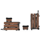 Máquina de Remo Kingsmith WR3L, Resistencia por agua, APP, Plegable 3 partes, Silenciosa, Soporte móvil/tablet, Madera