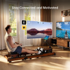 Kingsmith WR3L Rowing Machine, Water Resistance, App, Folds into 3 parts, Quiet, Mobile/tablet holder, Wood
