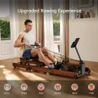 Máquina de Remo Kingsmith WR3L, Resistencia por agua, APP, Plegable 3 partes, Silenciosa, Soporte móvil/tablet, Madera