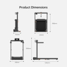 Cinta de andar plegable Kingsmith WalkingPad MX8-H, Pasamanos, 6km/h, 110kg, SpeedDial, App