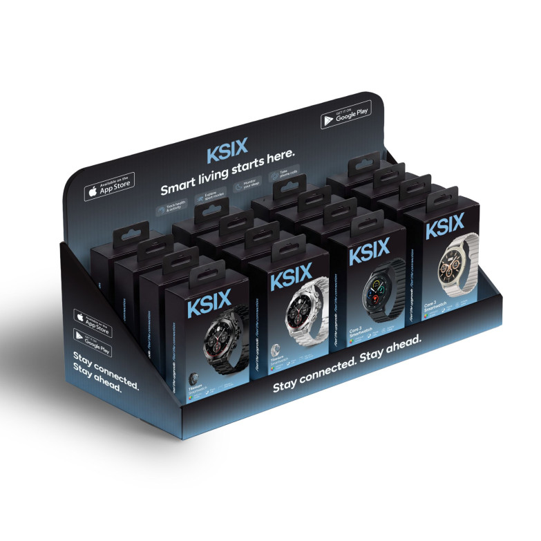 KSIX Wearables tabletop display...