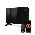 KSIX electric convection heater, 1,500 W, LED display, Tuya app, remote control, freestanding or wall-mounted, black