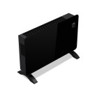 KSIX electric convection heater, 1,500 W, LED display, Tuya app, remote control, freestanding or wall-mounted, black