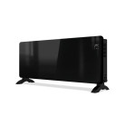 KSIX electric convection heater, 2,500 W, LED display, Tuya app, remote control, freestanding or wall-mounted, black