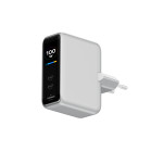 KSIX VoltView GaN 100 W Wall Charger with TFT display, PD, PPS, 2 USB-C ports, 1 USB-A port and a 2 m braided cable