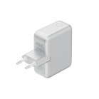 KSIX VoltView GaN 100 W Wall Charger with TFT display, PD, PPS, 2 USB-C ports, 1 USB-A port and a 2 m braided cable