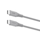 Cargador de red KSIX VoltView GaN 100 W con pantalla TFT, PD, PPS, 2 USB-C, 1 USB-A y cable trenzado de 2m