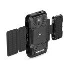 HEAD Trek 20,000 mAh solar power bank, 5 foldable solar panels, wireless charging, 22W Power Delivery, IP54 protection