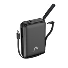 HEAD Nomad 20,000 mAh compact power bank with 20 W Power Delivery, integrated USB-C cable and carrying strap