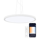 Levora KSIX SmartLED Ceiling Light, CCT, Ø40 cm, 3,700 lm, 240 LEDs, 30 W, ultra-slim, mounted or suspended, Tuya app