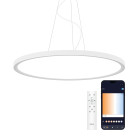 Levora Plus KSIX SmartLED Ceiling Light, CCT, Ø50cm, 5,000lm, 318 LEDs, 40W, ultra-slim, mounted or suspended, Tuya app