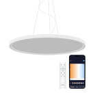 Levora Plus KSIX SmartLED Ceiling Light, CCT, Ø50cm, 5,000lm, 318 LEDs, 40W, ultra-slim, mounted or suspended, Tuya app