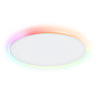 Plafón SmartLED KSIX Levora Glow, CCT + RGBIC, Ø42 cm, 3.700 lm, 367 LEDs, 30 W, Diseño ultrafino, App Tuya