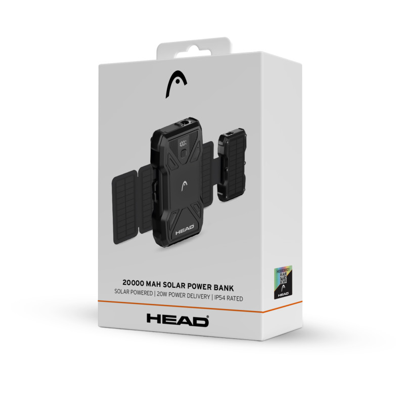 HEAD Trek 20,000 mAh solar power...