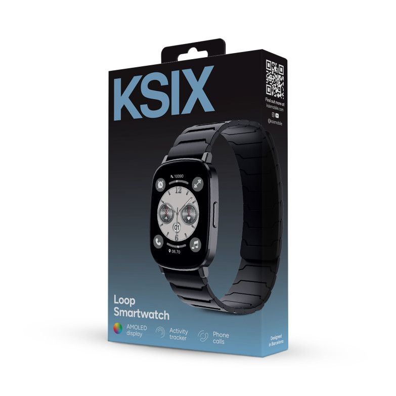 KSIX Loop Smartwatch, AMOLED, Calls,...