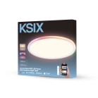 Plafón SmartLED KSIX Levora Glow, CCT + RGBIC, Ø42 cm, 3.700 lm, 367 LEDs, 30 W, Diseño ultrafino, App Tuya
