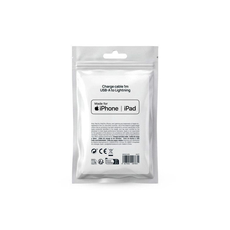 USB-A to Lighting KSIX 12 W charge...