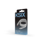 Cable de carga y datos KSIX, 1m, USB-C a USB-C, Carga ultrarrápida 60W, sistema magnético, Trenzado resistente, Blanco