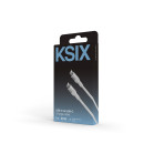 KSIX USB-C to USB-C charge and data cable 60W, Fast Charging, Silicone, Aluminium Alloy, 1 m, White
