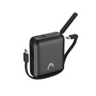 Powerbank HEAD Nomad 10.000 mAh compacta con Power Delivery 20 W, cable USB-C integrado y correa de transporte