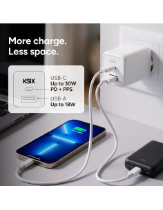 KSIX 30W Wall Charger, GaN,... 2