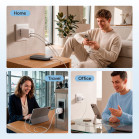 KSIX 30W Wall Charger, GaN, PPS, Power Delivery Sustainable materials, (1 x USB-C + 1 x USB-A), White