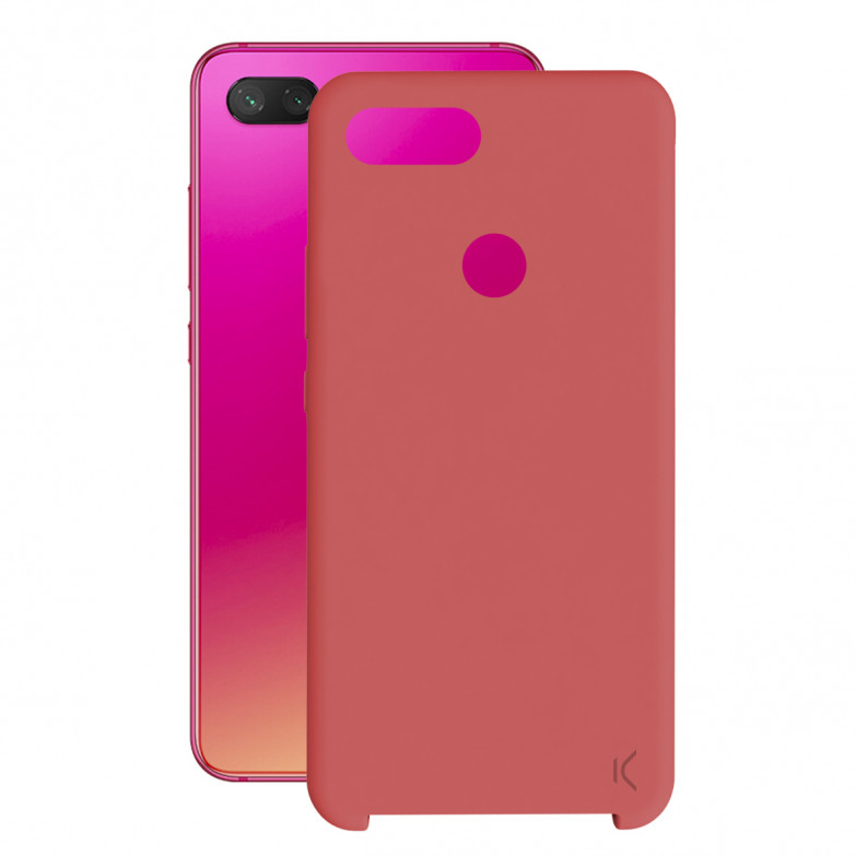 Funda para Xiaomi Mi 8 Lite, Semirrígida, Rojo