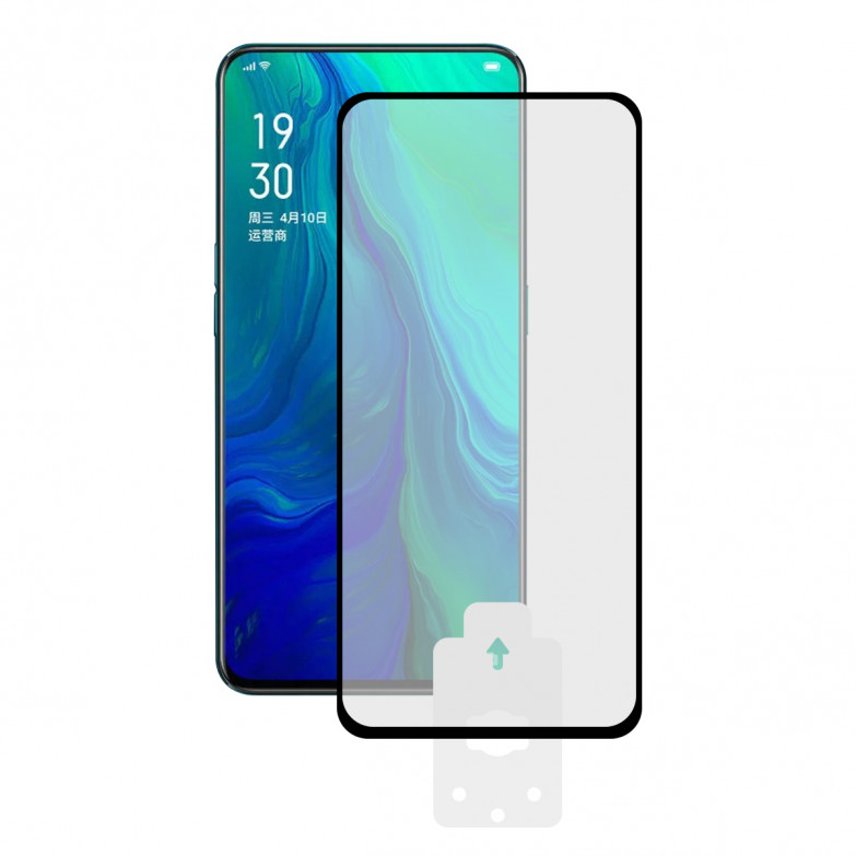 Ksix Machine 2.5d Protector Tempered Glass 9h With Edge For Oppo Reno Black (1 Unit)