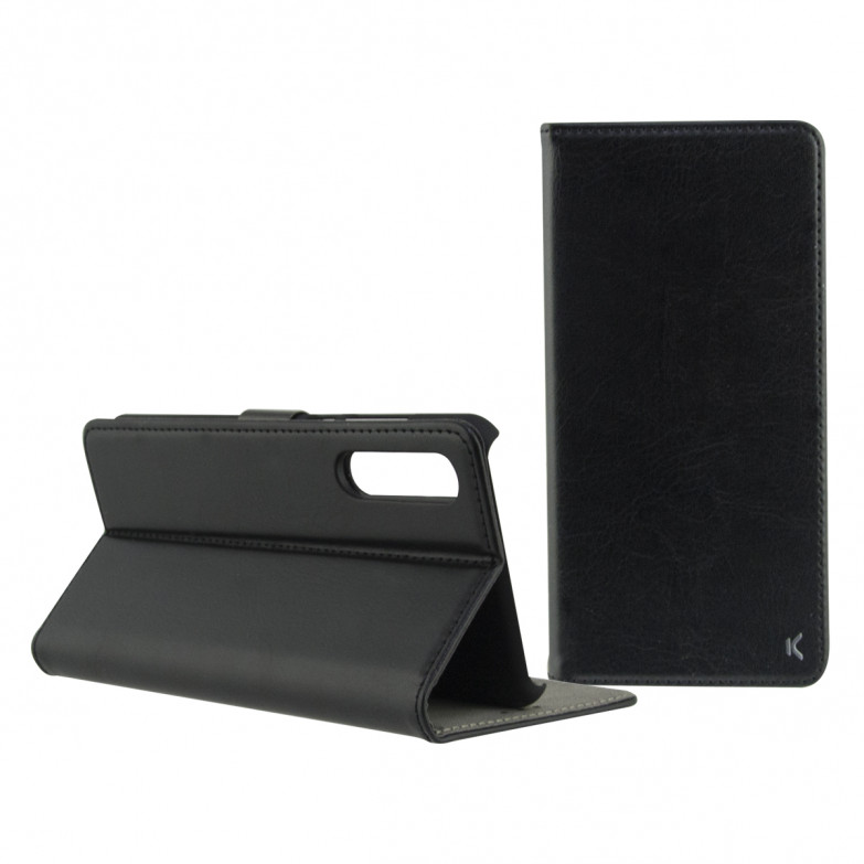 Ksix Standing Folio Case With Magnetic Closure For Xiaomi Mi Note 10, Mi Note 10 Pro Black