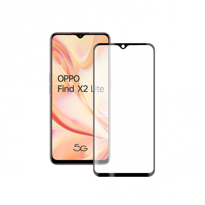 Ksix 2.5d Extreme Protector For Oppo Find X2 Lite Tempered Glass 9h With Black Edge (1 Unit)