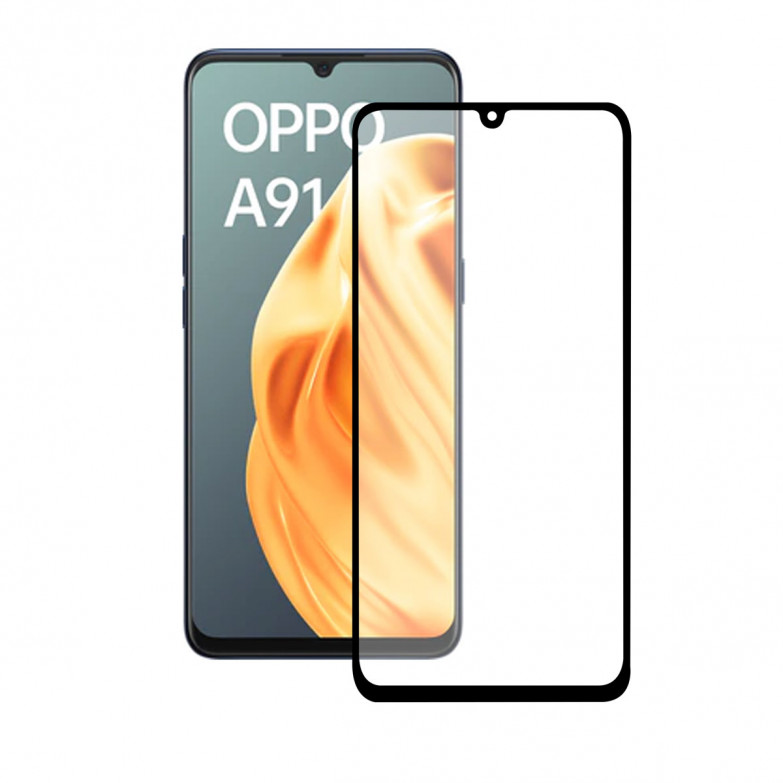 Protector de pantalla para Oppo A91, Vidrio templado, Grosor 0,33 mm, Negro