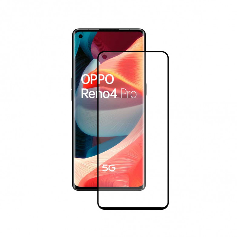 Ksix Full Glue 2.5d Protector Tempered Glass 9h For Oppo Reno 4 Pro 5g Black Edge (1 Unit)