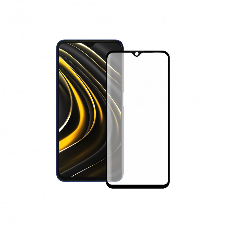 Protector de pantalla para Xiaomi REDMI 9T, Vidrio templado, Grosor 0,33 mm, Negro