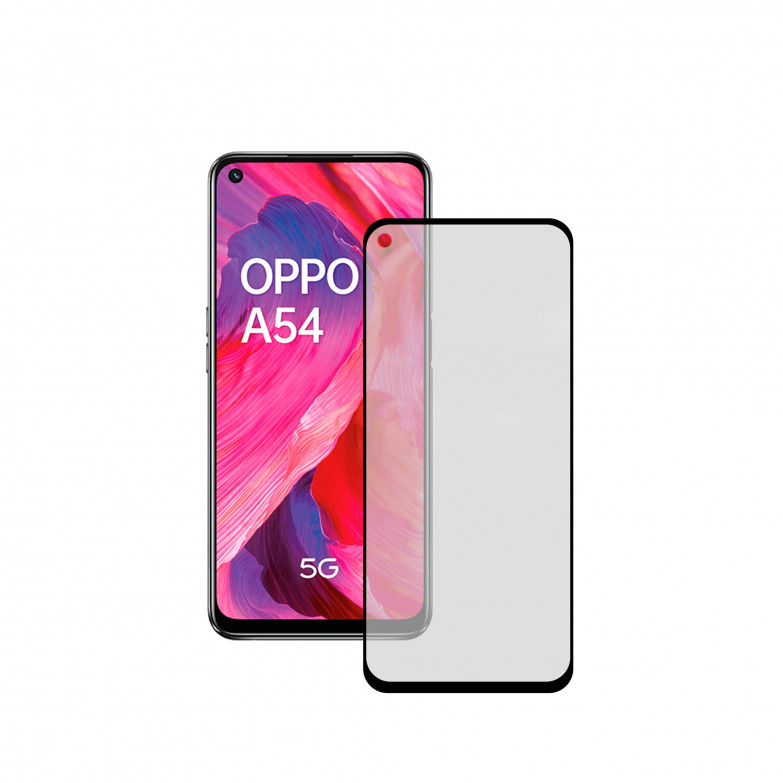 Protector de pantalla para Oppo A54 5G, Vidrio templado, Grosor 0,33 mm, Negro