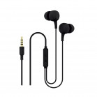KSIX wired earset with microphone and control knobs, Black