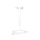KSIX wired earset with microphone and control knobs, White