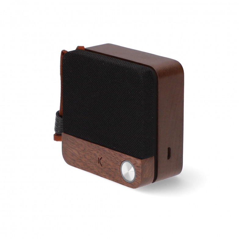 Ksix portable wireless speaker, ECO materials, Up to 4 hours autonomy, True Wireless Stereo, Bluetooth 4.2, Brown