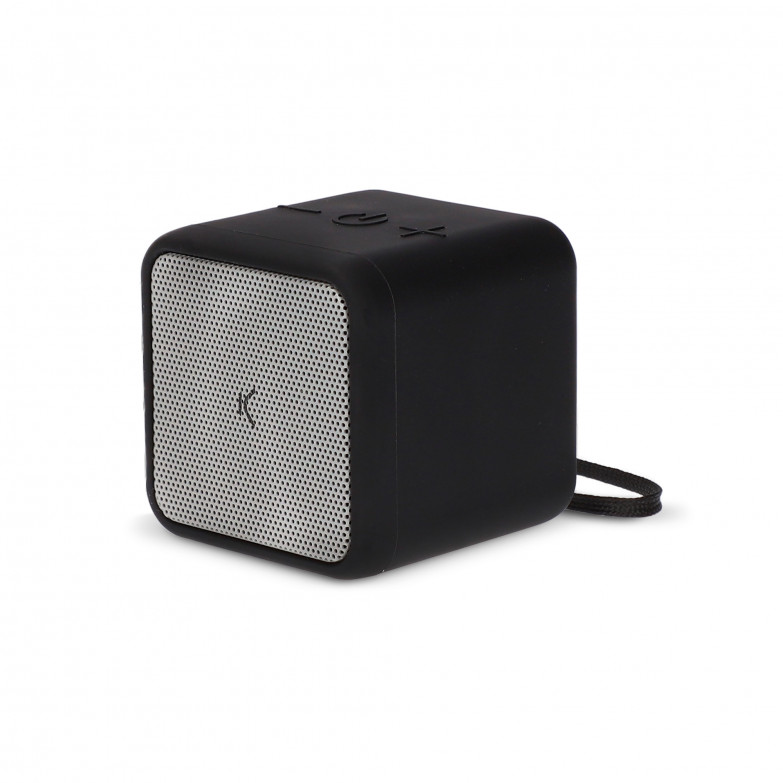 Altavoz inalámbrico portátil Ksix Kubic Box, Autonomía hasta 4 horas, Llamadas, True Wireless Stereo, Ranura micro SD, Negro