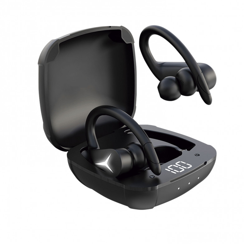 Ksix Sport Buds 2 wireless earphones, Ear-hook design, 7+25 h autonomy, Touch control, Calls, Voice assistants, Black