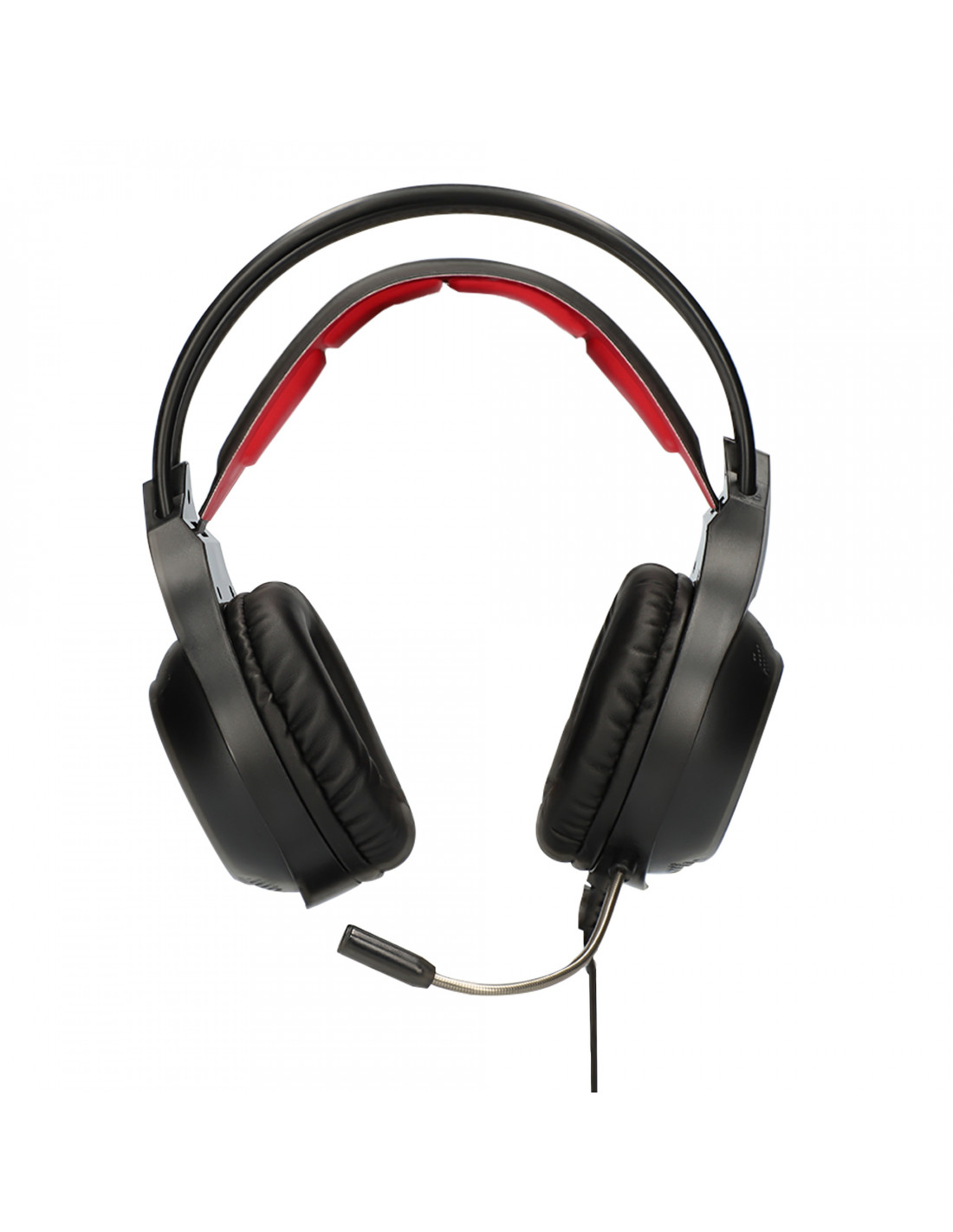 Auriculares gaming con cable Ksix Drakkar, Micrófono flexible incorporado,  Jack 3.5 mm, Retroiluminación LED roja, Negro