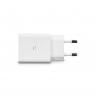 Cargador de red KSIX 12 W, Puerto USB-A, Blanco