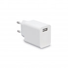 Cargador de red KSIX 12 W, Puerto USB-A, Blanco