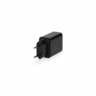 KSIX 10W wall charger, USB-A + 1 m USB-A to Micro-USB cable, 1 m, Black
