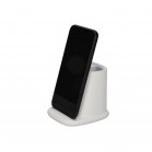 KSIX Wireless Charger and Pencil Box 10W, 2 USB outputs, White