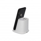 KSIX Wireless Charger and Pencil Box 10W, 2 USB outputs, White