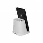 KSIX Wireless Charger and Pencil Box 10W, 2 USB outputs, White