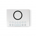 KSIX Alarm Clock and Wireless Charger 10W, Wireless Speaker, FM Radio, 2 Alarms, 3 Light intensities, White