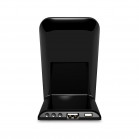 KSIX Table Alarm Clock and Wireless Charger 15W, Qi Technology, Display Modes, Temperature, Black