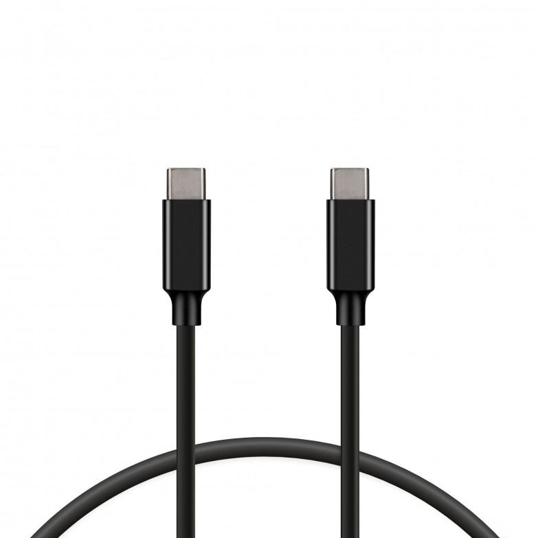 Cable de carga y datos USB-C a USB-C 100 W, Chip E-Marker, Compatible Power Delivery, Carga ultra rápida, 1m, Negro